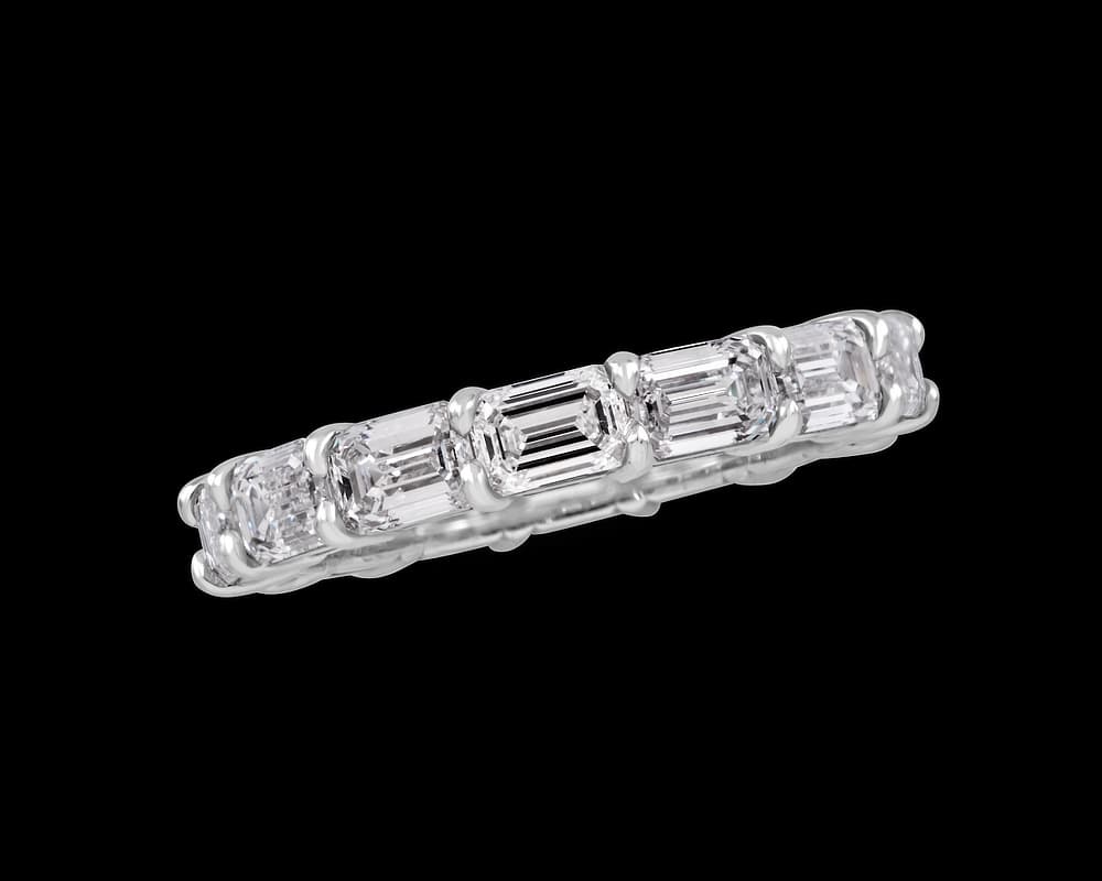 Horizontal Emerald Cut Band