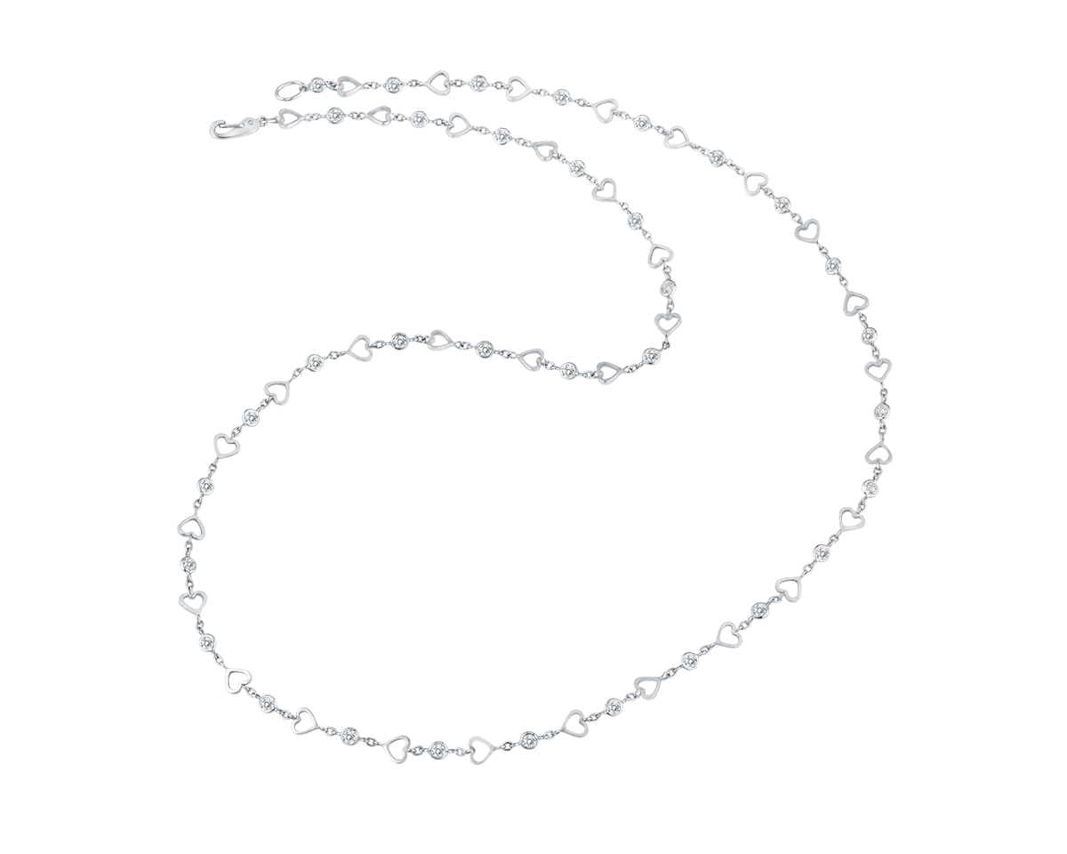 Round Diamond and Heart Shaped Chain