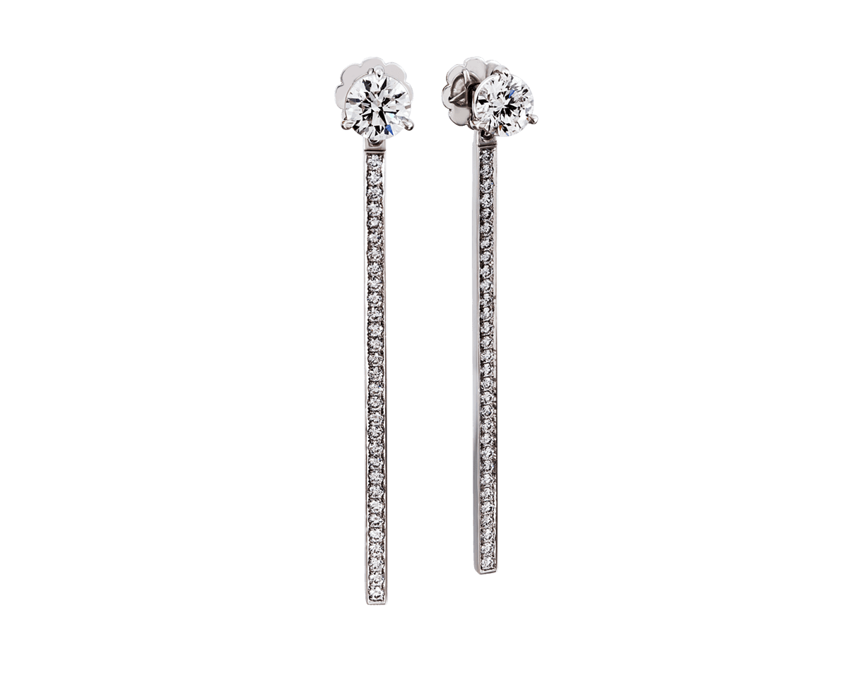 Martini Studs with Dangling Pave Earring Jackets