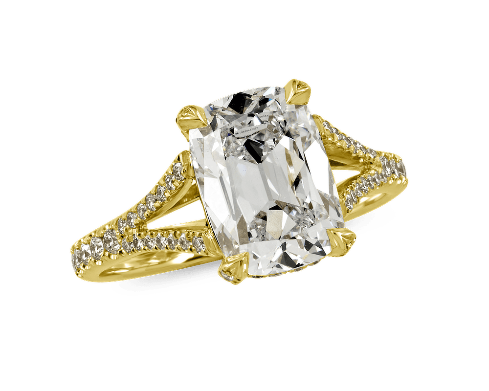 The Colette Split Shank Pave Solitaire